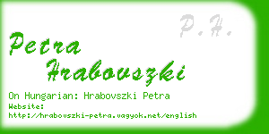 petra hrabovszki business card